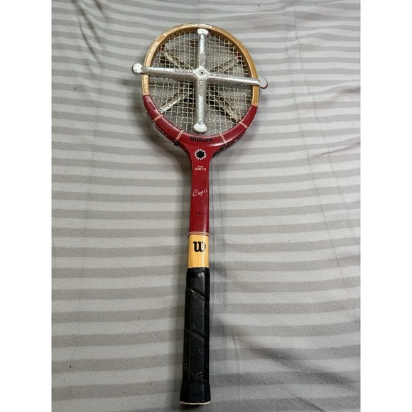 Wilson Accessories - Vintage Wilson Stan Smith Capri Tennis Racket EUC With Dunhill Press RARE HTF